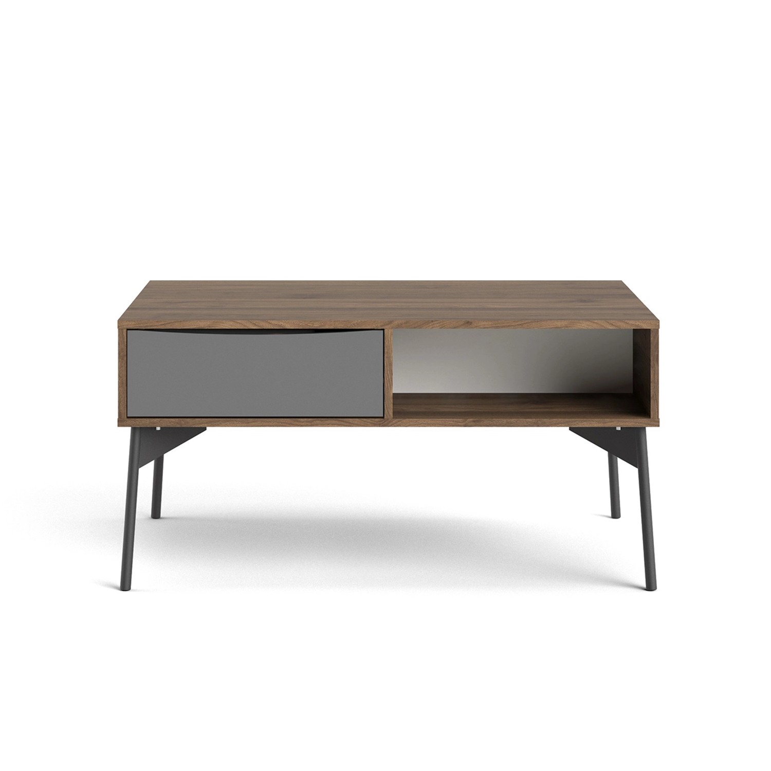 ebuy24 Elly Couchtisch mit 1 Schublade und 3 Regalen Braun Grau günstig online kaufen