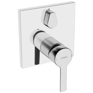 Hansa HANSARONDA Wannenarmatur mit eckiger Rosette in Chrom für die Badewanne.