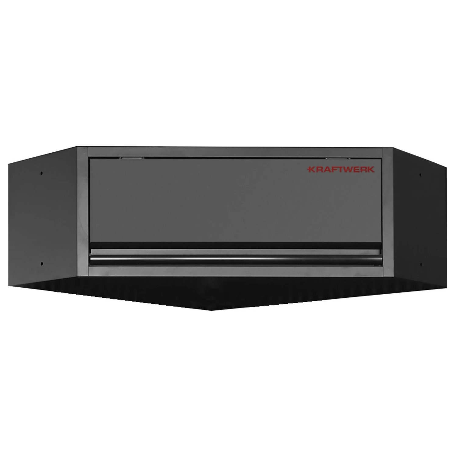 Kraftwerk Eck-Wandschrank Mobilio Schwarz 865 mm x 350 mm x 281 mm