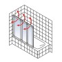 Schulte Badewannenfaltwand ExpressPlus, 3-teilig, zum Kleben. Badewannenaufsatz mit Sicherheitsglas und Schwenkfunktion.