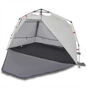 vidaXL Strandzelt 3 Personen Grau Quick Release Wasserdicht 4005313
