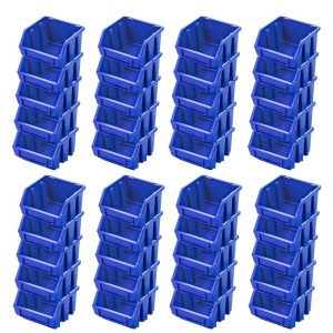 PROREGAL SuperSparSet: 40 blaue Sichtlagerboxen aus Polypropylen, stapelbar.
