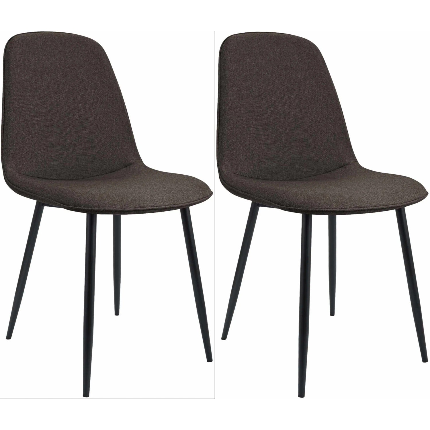 CLP 2er Set Esszimmerstuhl Maryam braun/Stoff