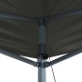 Detailansicht des anthrazitfarbenen vidaXL Faltzelt Pop-Up 3x4,5m, Fokus auf Rahmen und Dachbefestigung.