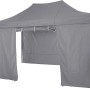 Grauer Siena Garden Allrounder Pavillon 300x450 cm mit Seitenteilen und Panoramafenstern.