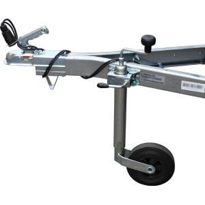 Stema Stützrad-Set mit Kunststofffelge für Autoanhänger, silberfarben.