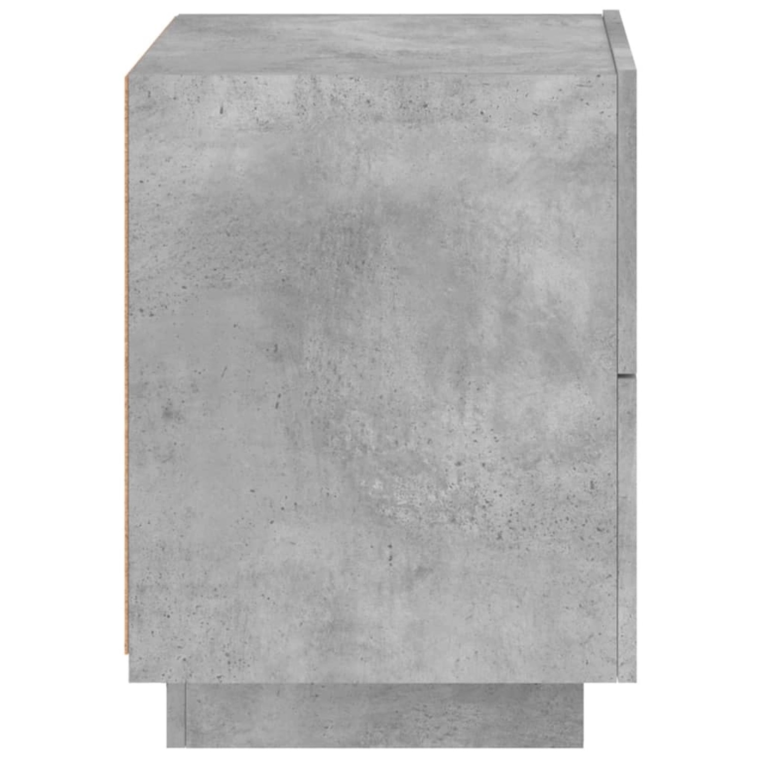 vidaXL Nachttisch (2 Stk.) in Betongrau: Holz-Nachttisch mit 2 Schubladen.