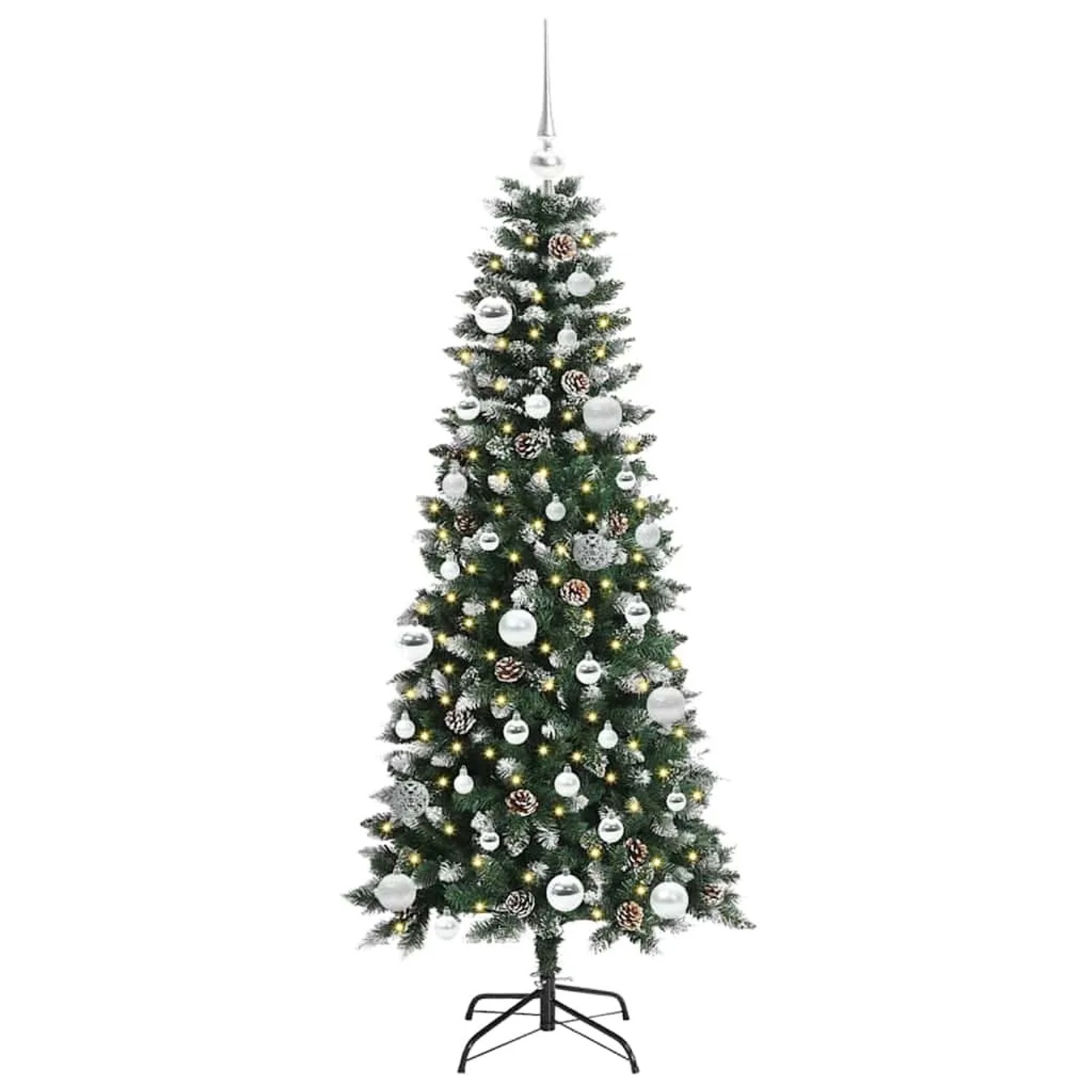 vidaXL Künstlicher Weihnachtsbaum mit 150 LEDs Grün 66 x 66 x 150 cm 3395813
