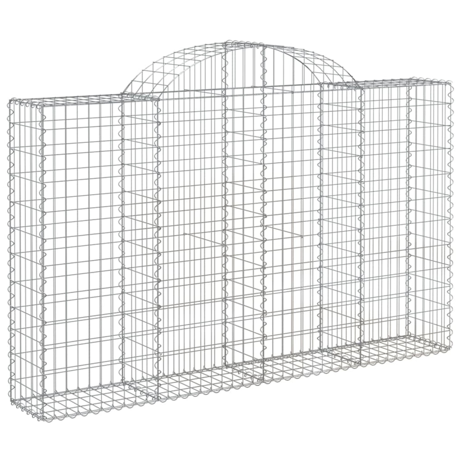 vidaXL Gabionen mit Hochbogen 11Stk 200x30x120/140cm Eisen 1668709