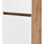 Held Möbel Unterschrank Salerno, 40 cm, matt Weiß und Wotaneiche Dekor für Bad.