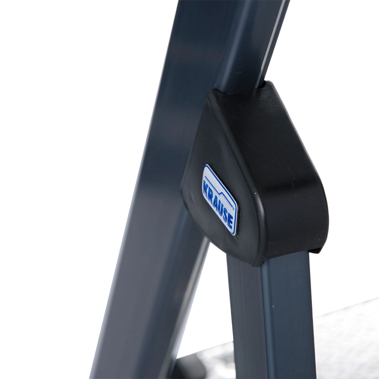 Detailaufnahme: Krause SePro S Stufenstehleiter, eloxiert, mit 5 Stufen.