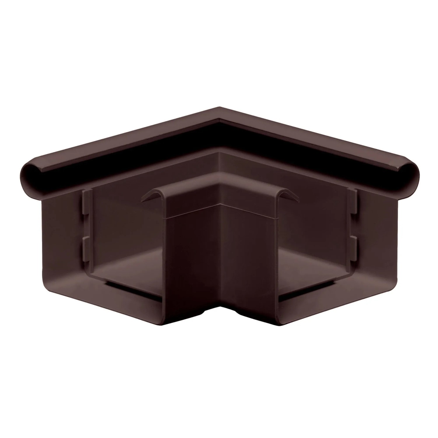 Inefa Rinnenwinkel 90 Grad Außeneck NW 68 Kastenrinne PVC Dunkelbraun