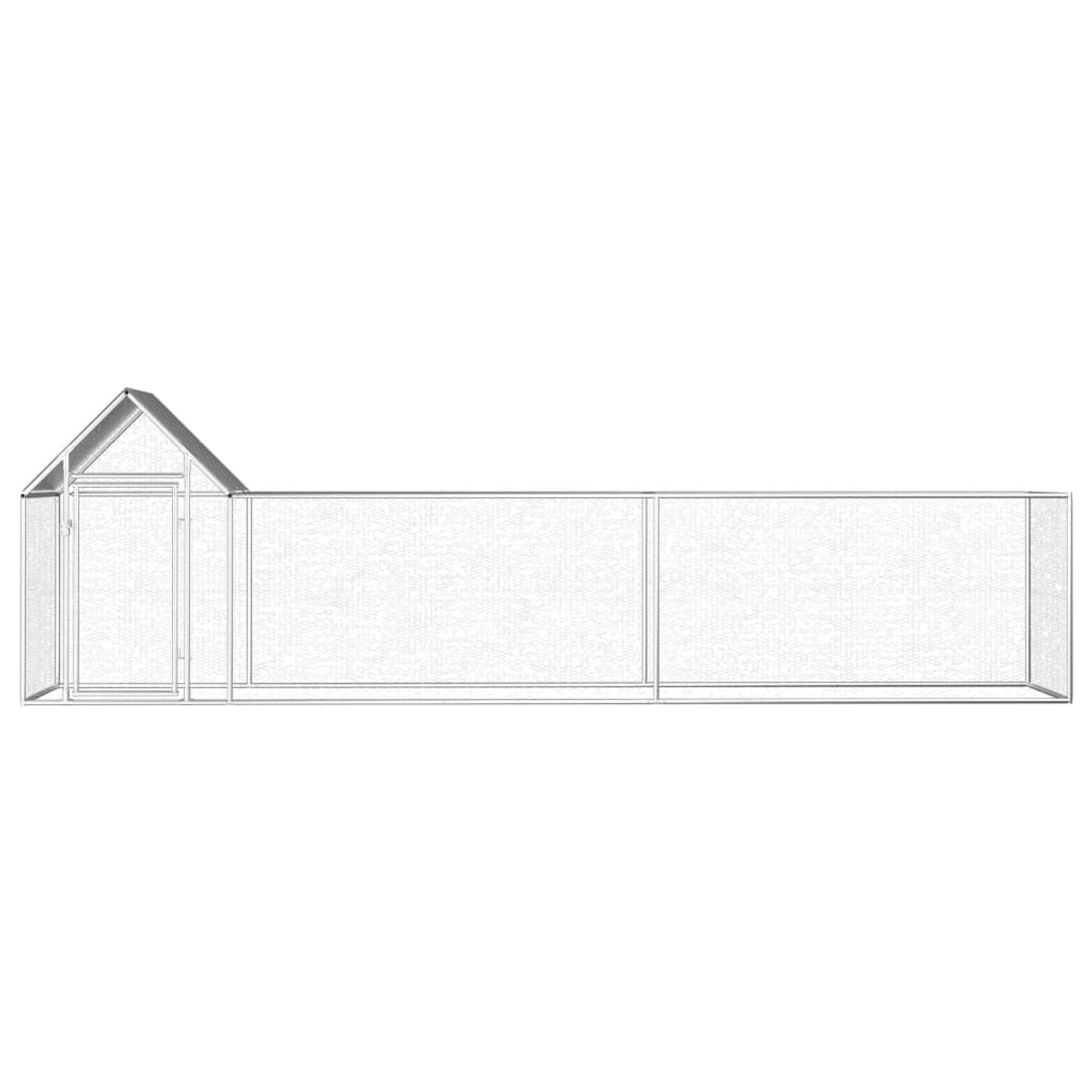 vidaXL Hühnerstall 5x1x1,5 m Verzinkter Stahl Modell 1
