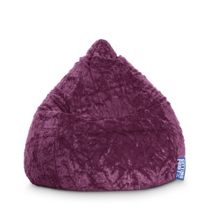 Sitting Point Sitzsack Fluffy, 120 l, Aubergine. Gemütlicher, plüschartiger Sessel für Kinderzimmer.