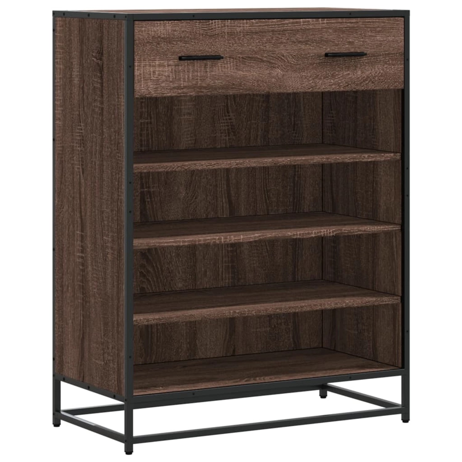 vidaXL Schuhschrank Eichen-Optik 75x38x97,5 cm Holzwerkstoff Metall 3300879 günstig online kaufen