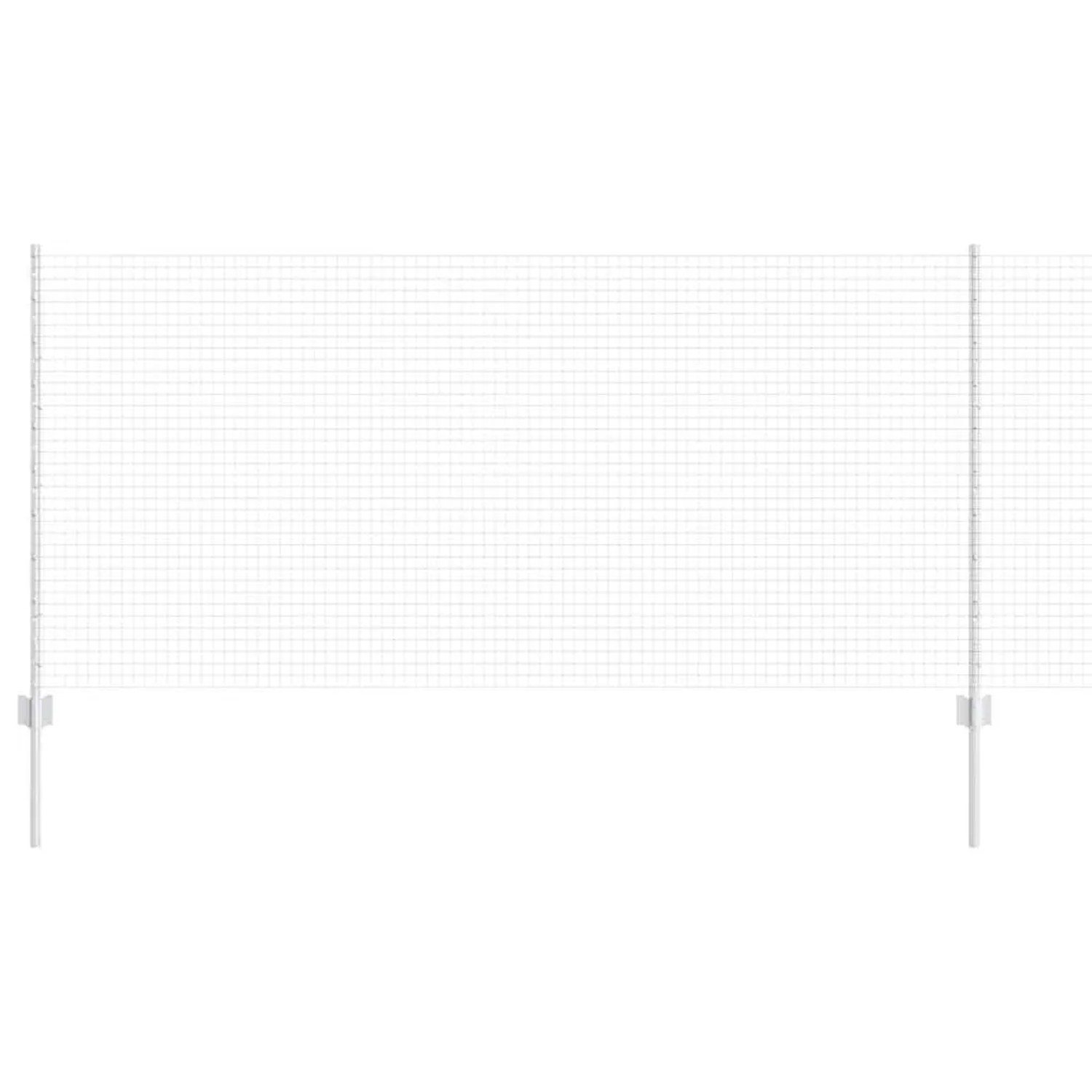 vidaXL Zaun mit Pfosten Silber 1 x 10 m Stahl 3336328 günstig online kaufen