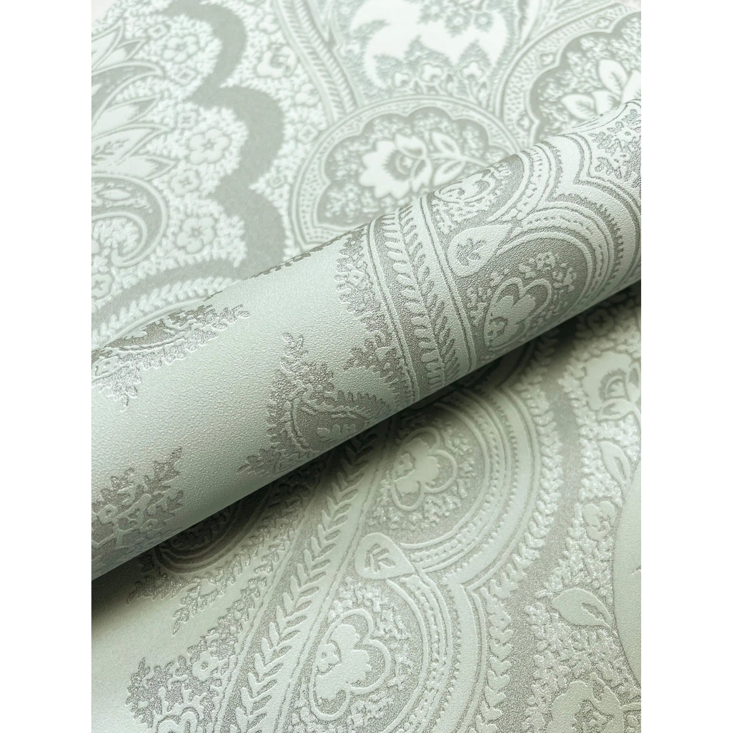 Thumbnail - Newroom Vliestapete Sarita Green Leicht Glänzend Barock FSC®