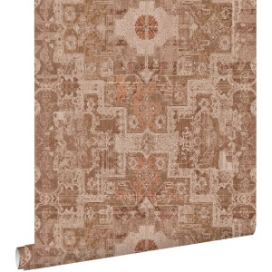 ESTAhome Tapete Orientalisches Kelim-Patchwork Graubraun 50 X 900 Cm - 131365