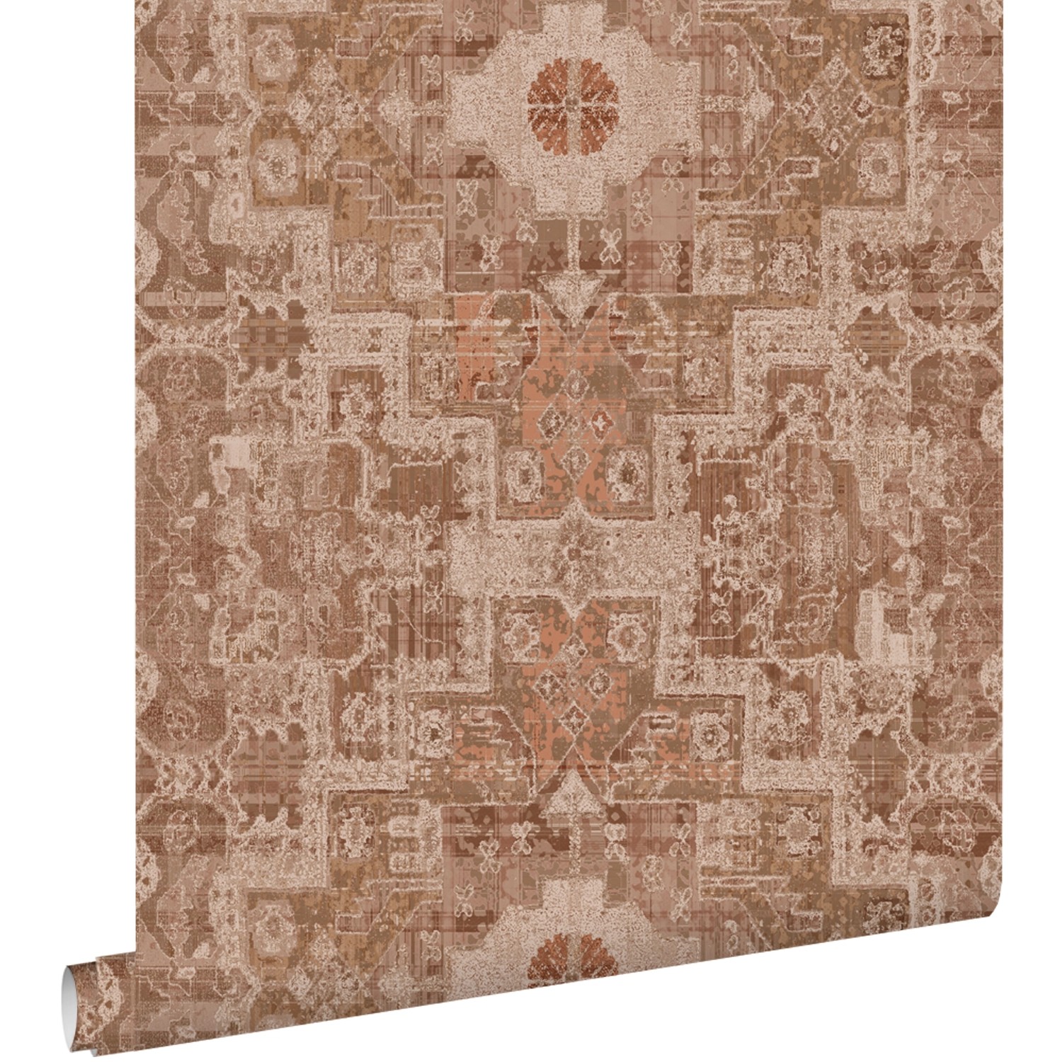 ESTAhome Tapete Orientalisches Kelim-Patchwork Graubraun 50 X 900 Cm - 1313 günstig online kaufen