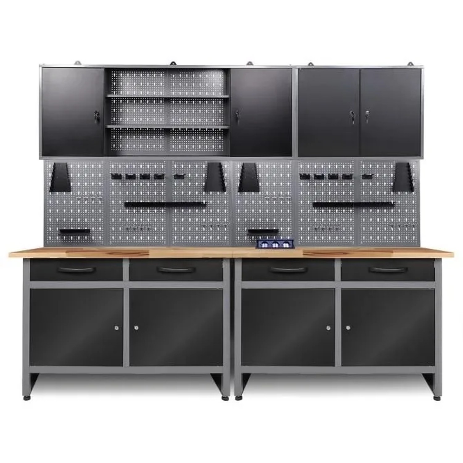 Ondis24 Werkstatt Set Werner 240 cm 2 Schränke 160/80