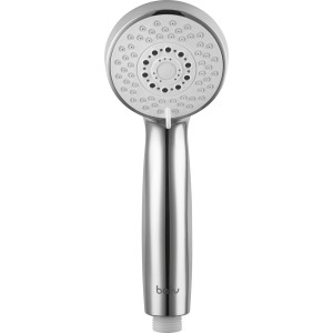 baliv Handbrause HBR-80.140, verchromt/weiß, mit 3 Strahlarten und Antikalk-Noppen.