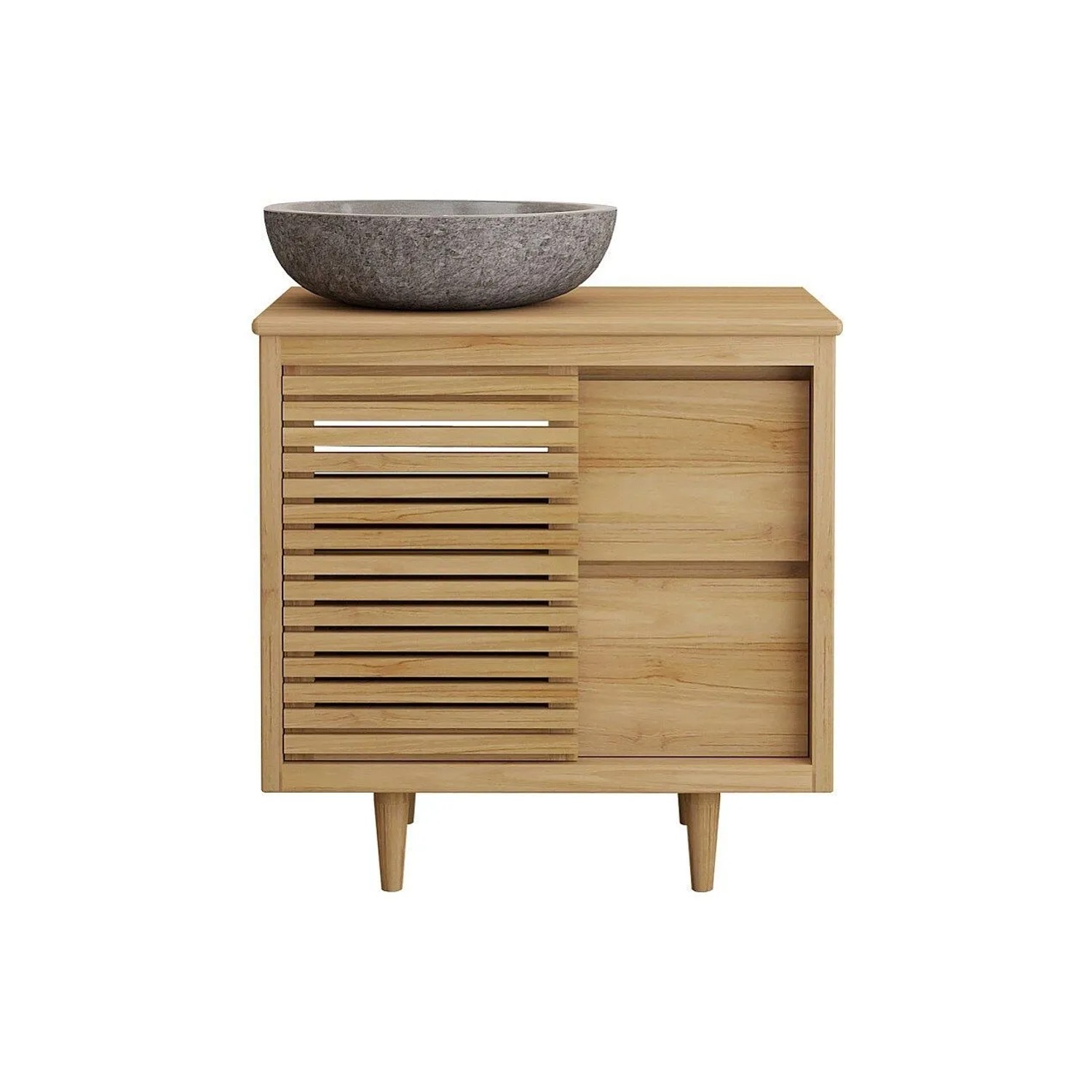 Vente-unique Einzelwaschtisch Toraja Naturfarben Hell 80 cm
