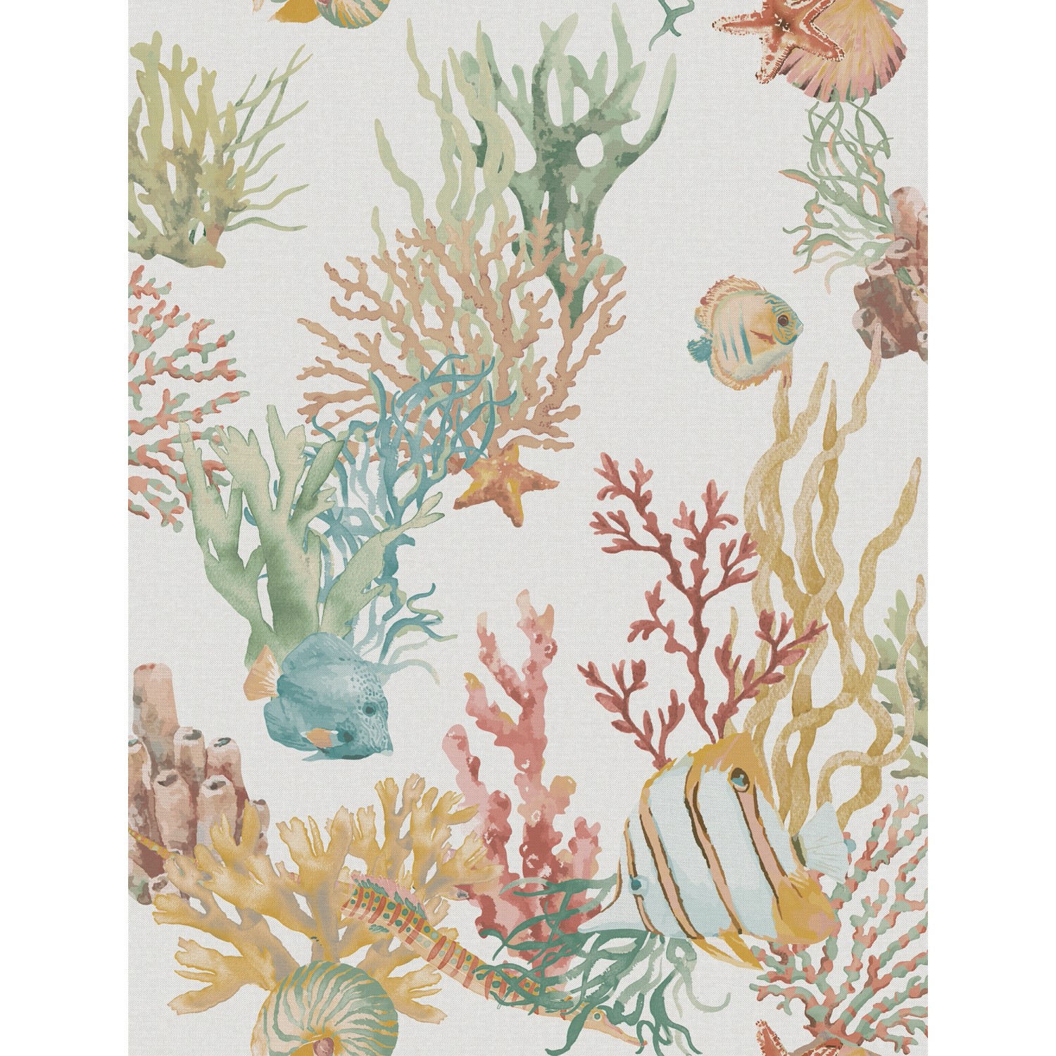 Sanders & Sanders Tapete Unterwasserwelt Grau und Mehrfarbig 53 cm x 10 m günstig online kaufen