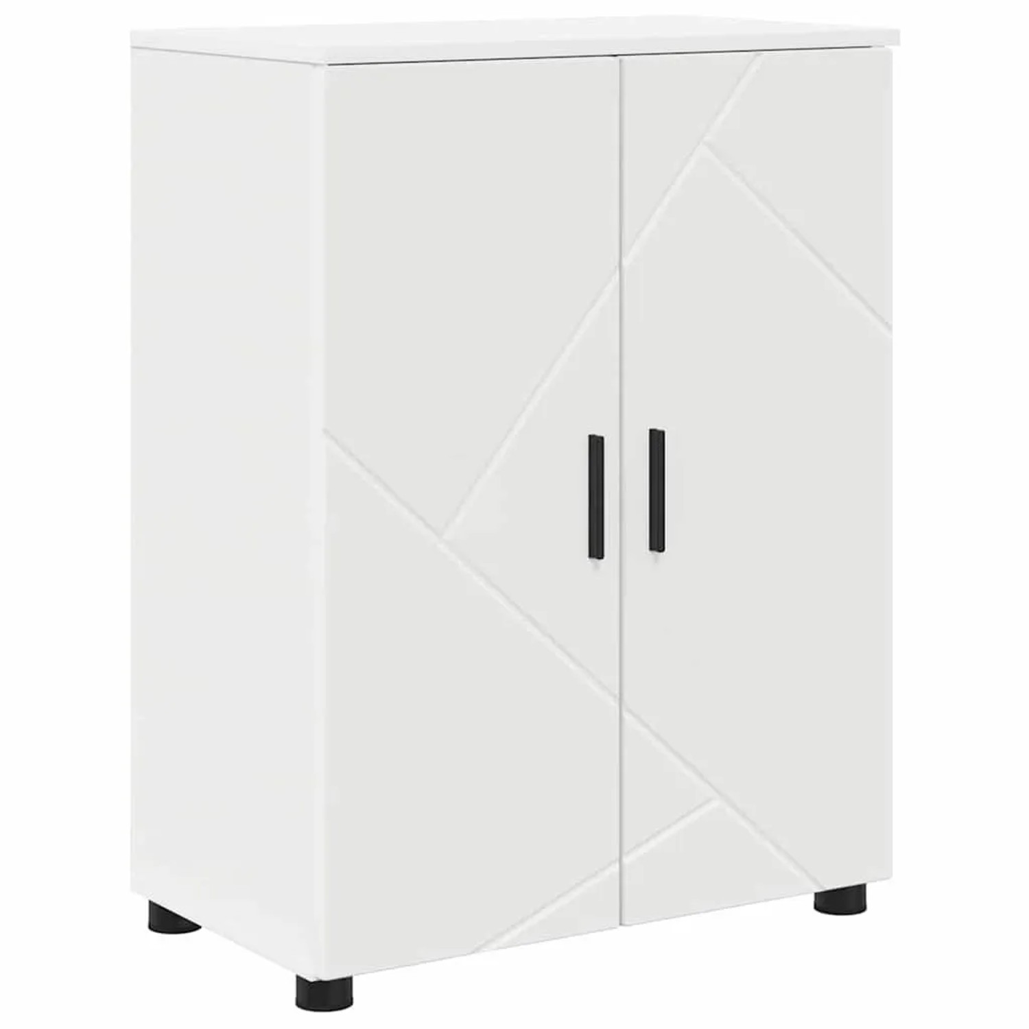 vidaXL Badezimmerschrank Weiß 60 x 35 x 80 cm Holzwerkstoff & Metall 883304 günstig online kaufen