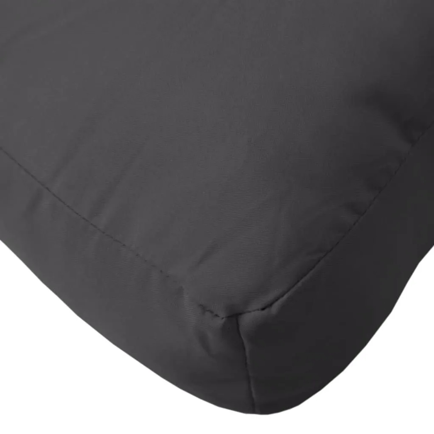Schwarzes vidaXL Palettenkissen 2er-Set aus Stoff, ideal für Gartenmöbel.