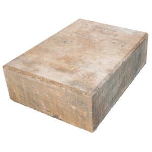 Diephaus Blockstufe Corso Muschelkalk, 50x35x15 cm, für Treppen und Wege im Garten.
