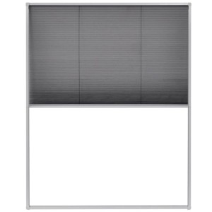 vidaXL Insektenschutz-Plissee für Fenster Aluminium 80 x 100 cm 142611