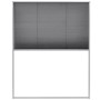 Weißes Aluminium Insektenschutz-Plissee für Fenster mit schwarzem Fiberglasnetz, 80x100 cm.