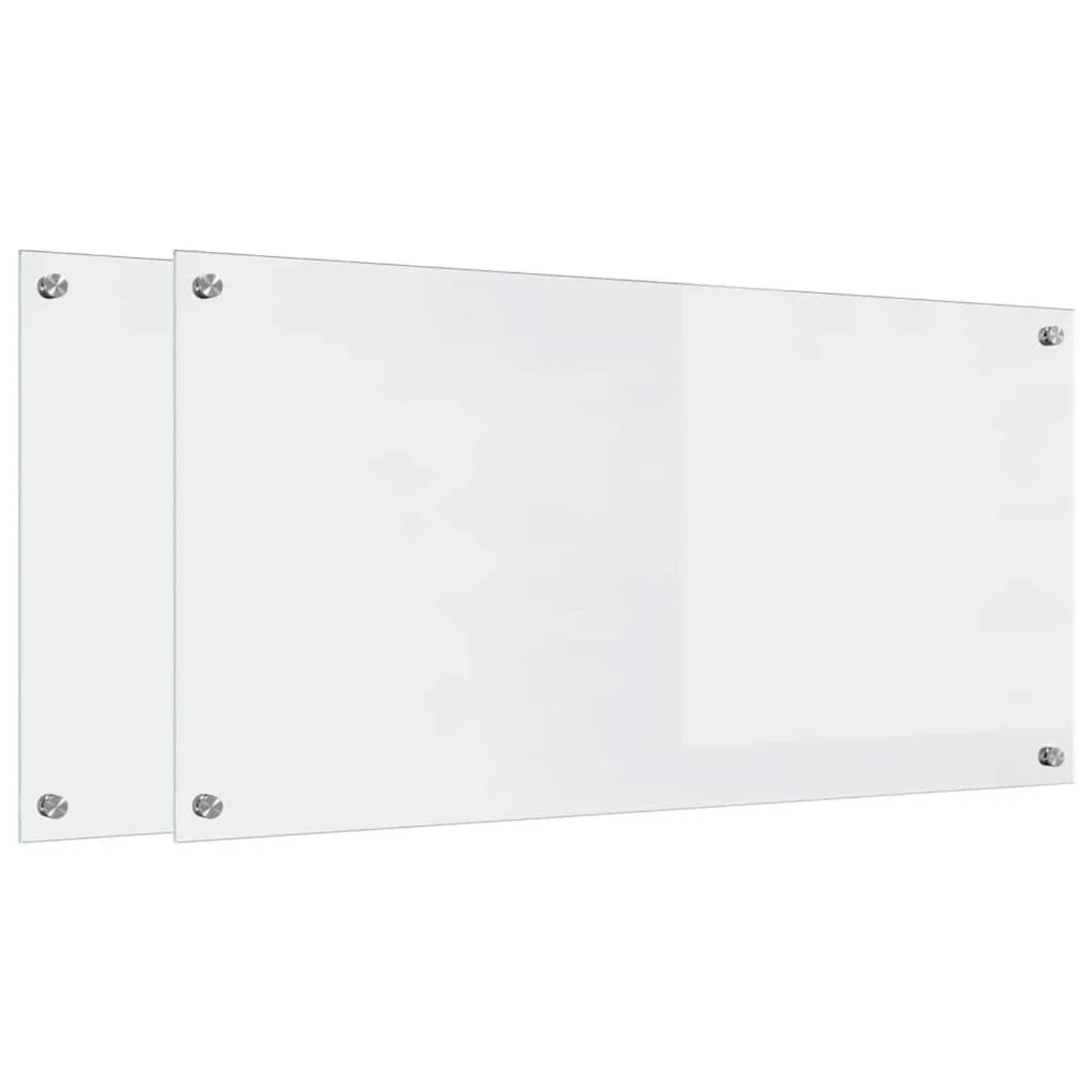 vidaXL Küchenrückwand 2 pcs Transparent 100 x 50 cm Gehärtetes Glas 3415540