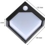 Schwarze Solar-Wandleuchte Pretoria mit Sensor, 1 W, 50 lm, 2700 K, IP44. Ideal für den Außenbereich.