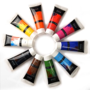 Artina Crylic Acrylfarben, 10 Tuben à 120ml, Künstlerfarben Set für Keilrahmen und Maltechniken.