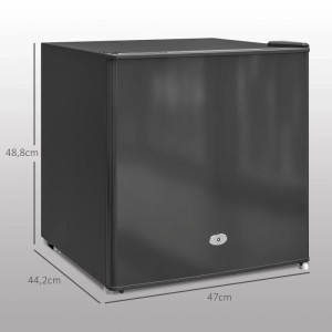 Schwarzer HOMCOM Mini-Gefrierschrank, 35L, freistehend. Kompakte Gefrierbox für kleine Räume.