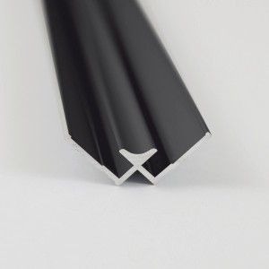 Breuer Verbindungsprofil, Ecke innen, 255cm, Schwarz Matt. Zubehör für Duschrückwände.