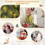 Costway Weihnachtsbaum 150cm als Schaufensterpuppe, grün, mit roten Beeren, Schal, LED-Lichtern. Ideal für Zuhause & Geschäft.