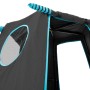 Detailansicht des TP Toys Klettergerüst Move in Schwarz mit blauem Rand und Fenster.