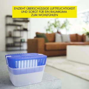 UHU Luftentfeuchter Original 1.000g im Wohnraum, zur Reduzierung der Luftfeuchtigkeit.