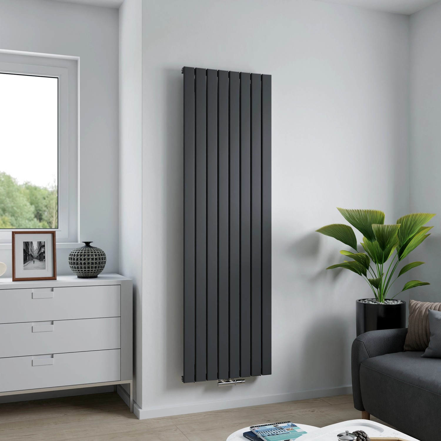 Ximax Aluminium-Heizkörper Levis Mittenanschluss 180 x 55,5 mm Anthrazit 1. günstig online kaufen