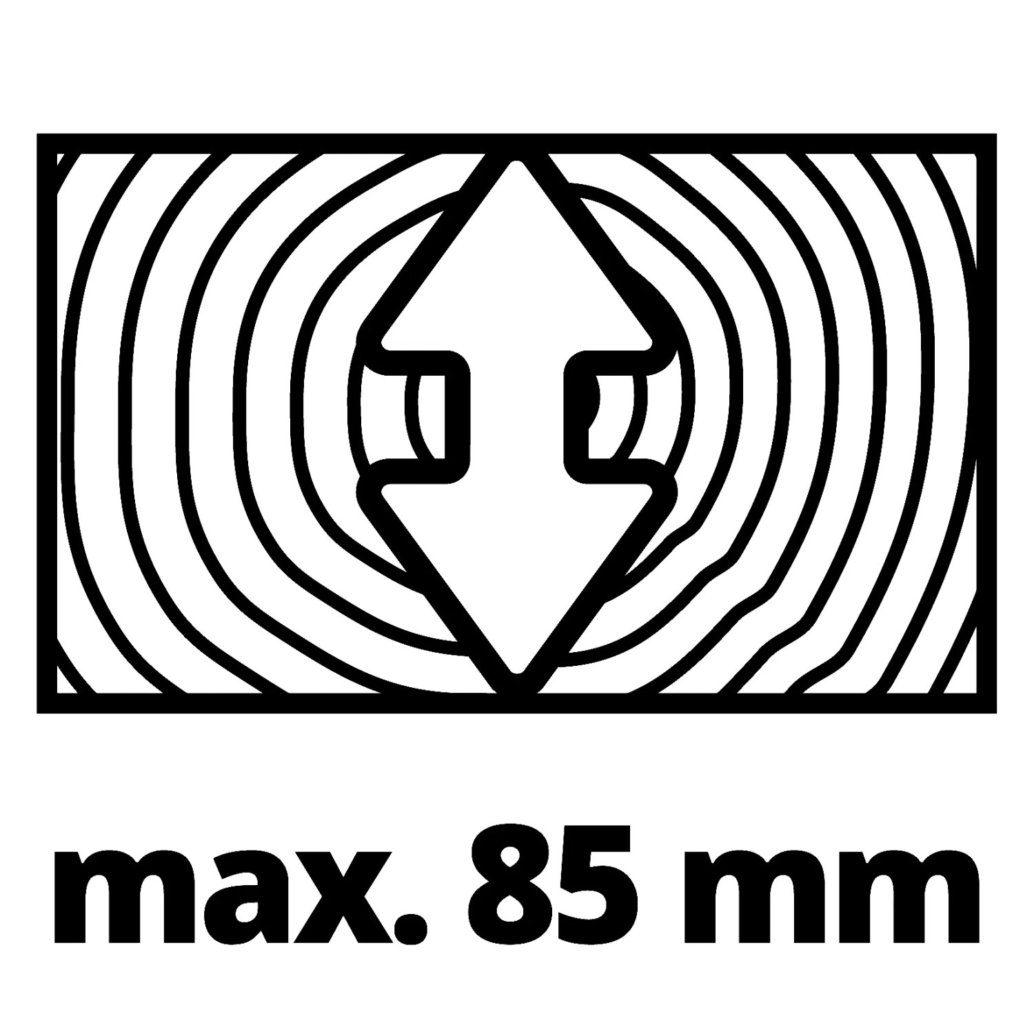 Schnitttiefe max. 85 mm für Einhell Zug-Kapp-Gehrungssäge TE-SM 10 L Dual.