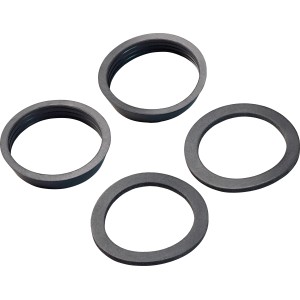 Dichtungssatz für Siphons 1 1/4, bestehend aus 2 Keildichtungen und 2 Tauchrohrdichtungen aus Gummi.