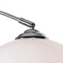 QAZQA Moderne Bogenlampe Chrom mit Weißem Schirm Arc Basic_5