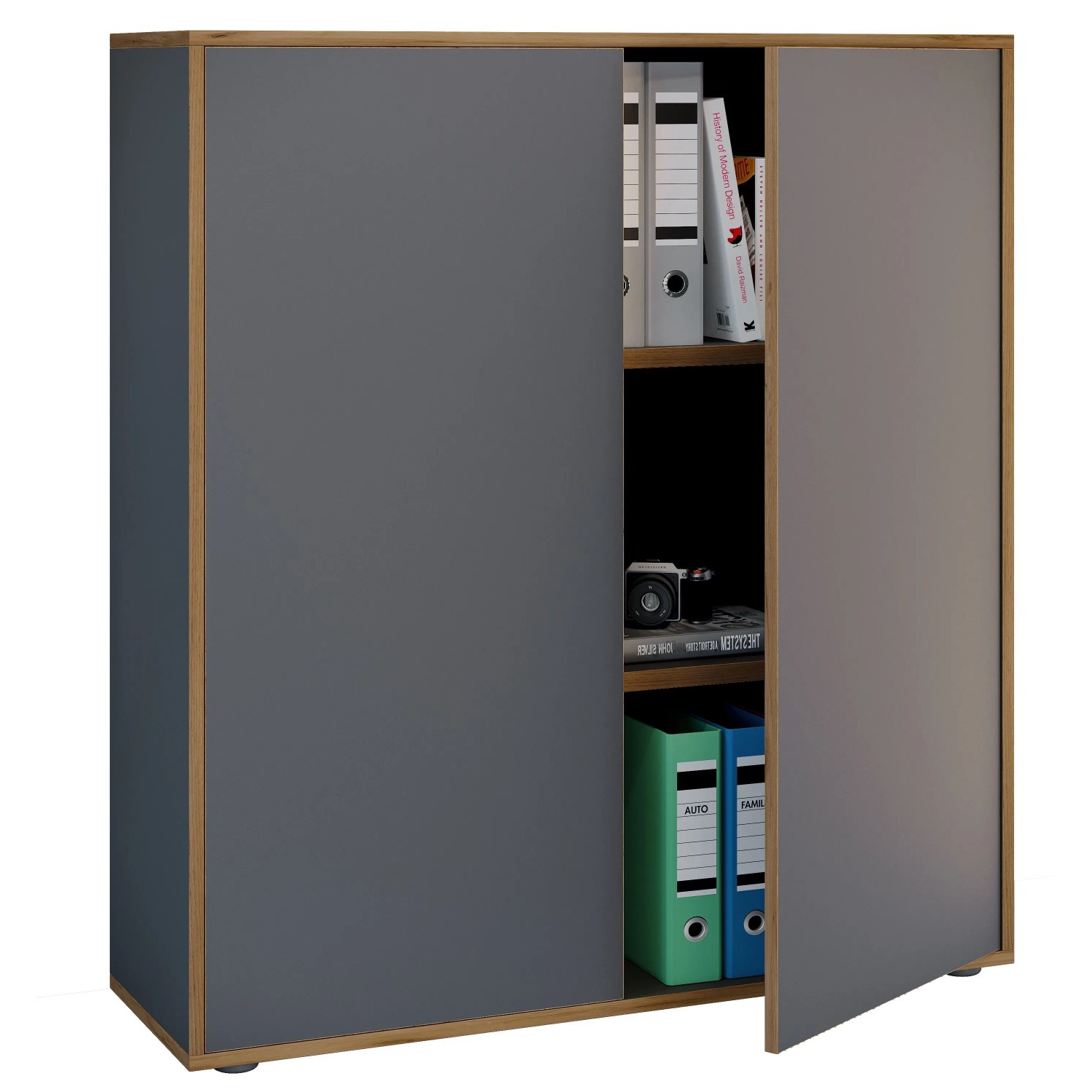 VCM Büroschrank Salia Anthrazit