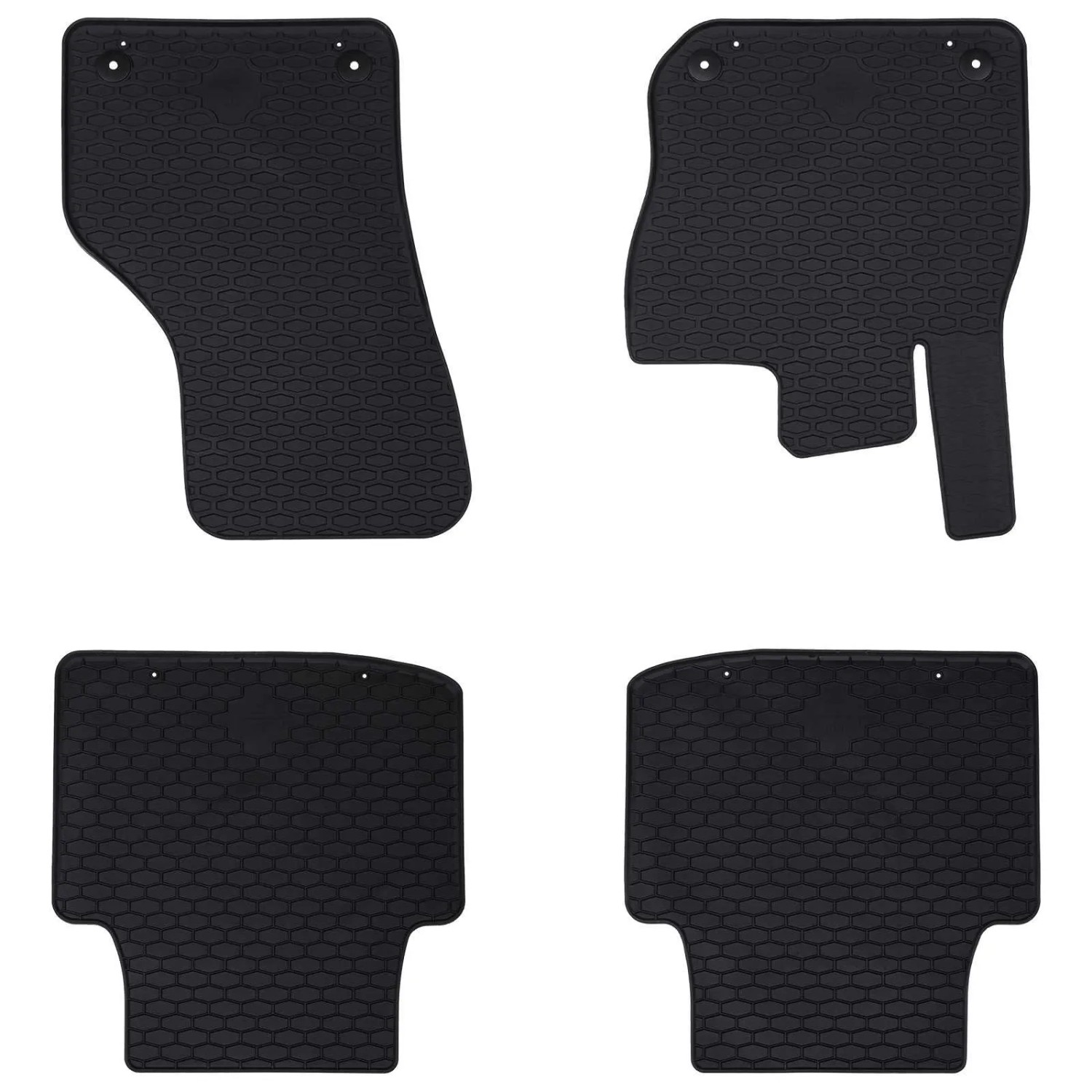 vidaXL Autofußmatte 4-Tlg Schwarz Gummi 42029080