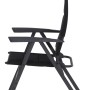 Siena Garden Campingsessel Premium, anthrazit, 6-fach verstellbar, mit AirMesh Bezug.