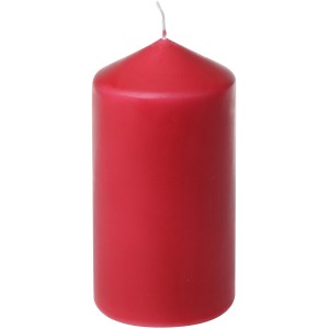 Rubinrote Stumpenkerze, 150/77 mm, für stimmungsvolle Beleuchtung im Innenbereich.