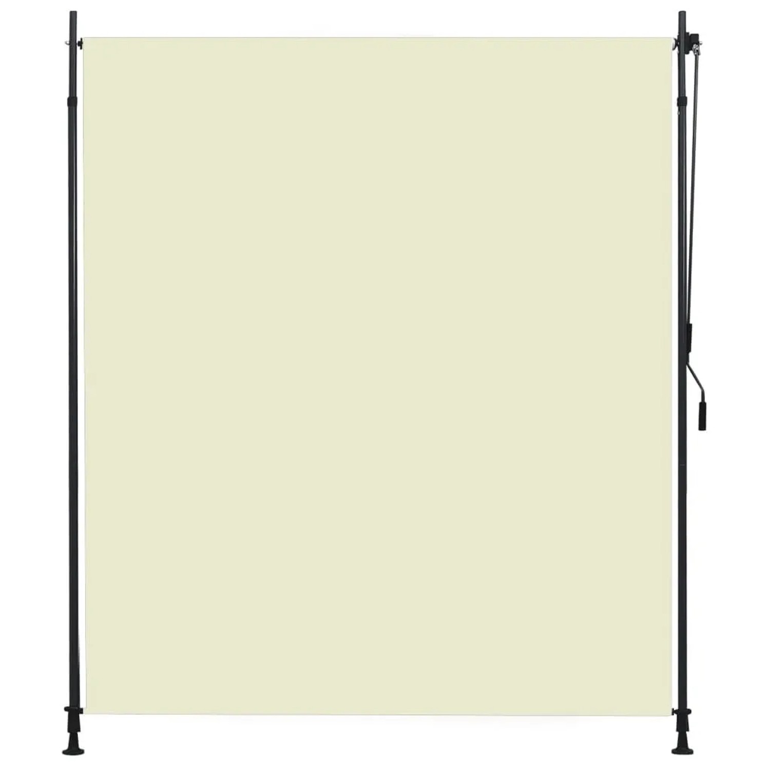 Cremefarbenes vidaXL Außenrollo 200x270 cm mit Handkurbel für Balkon & Terrasse.