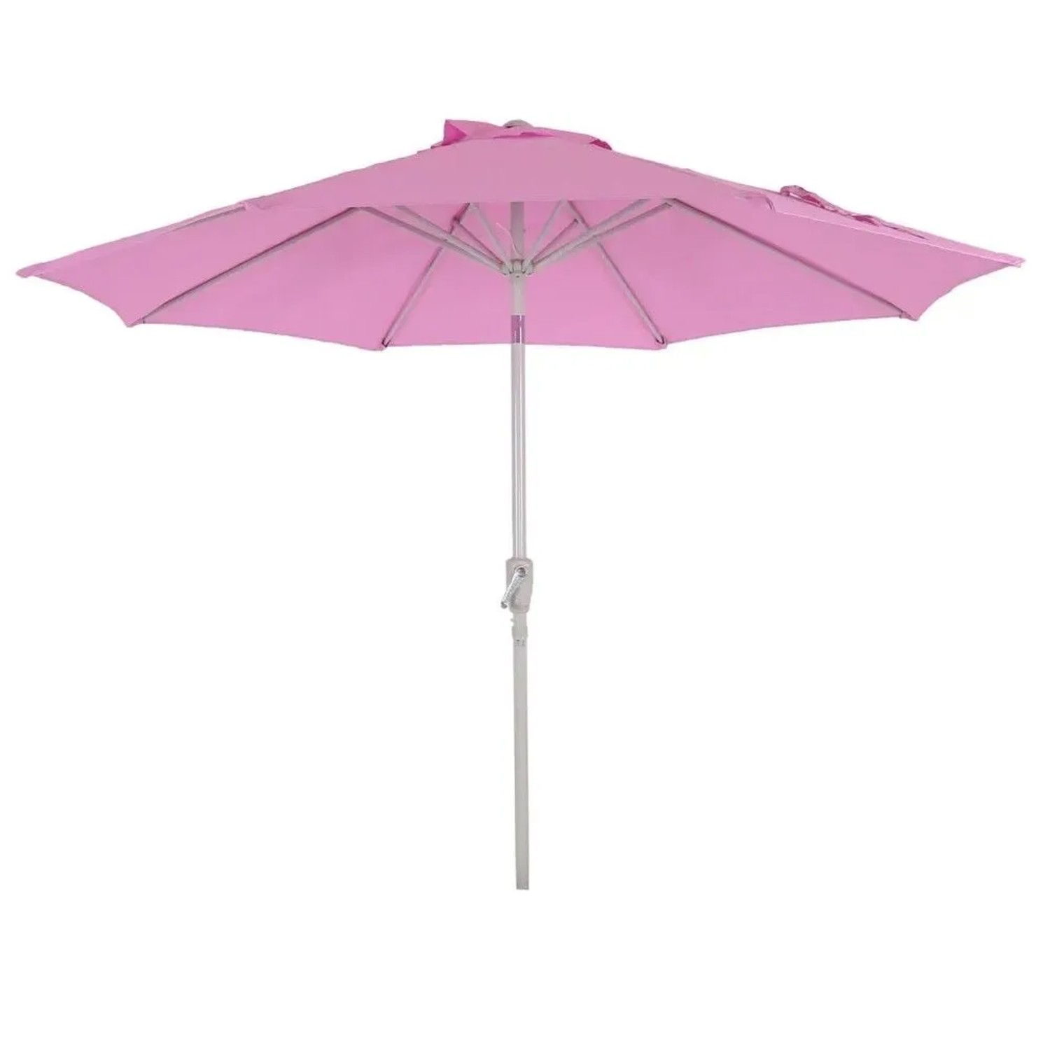 Rosa Sonnenschirm Asti Ø 3m mit Kurbel, neigbar, ideal für Garten, Terrasse, Balkon.